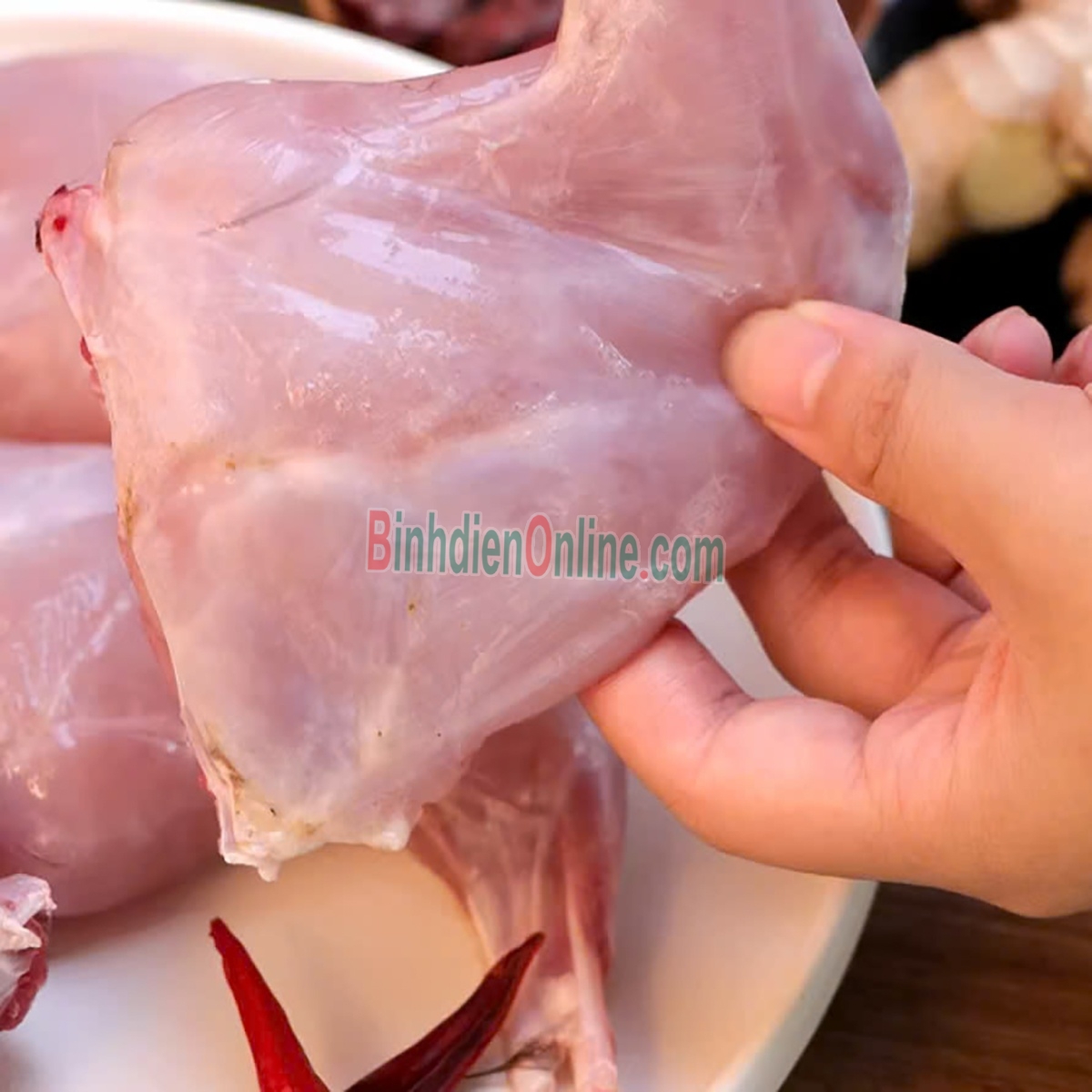 Thỏ làm sạch nguyên con  tươi ngon, nuôi tự nhiên 2-2,5 kg/con Xuất xứ Tây Ninh