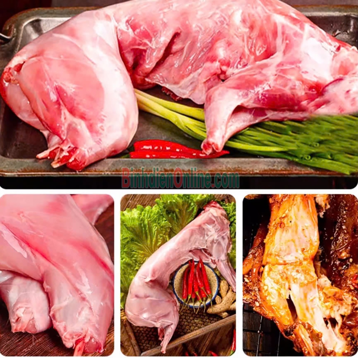 Thỏ làm sạch nguyên con  hảo hạng, nuôi an toàn 2-2,5 kg/con Xuất xứ Ninh Thuận