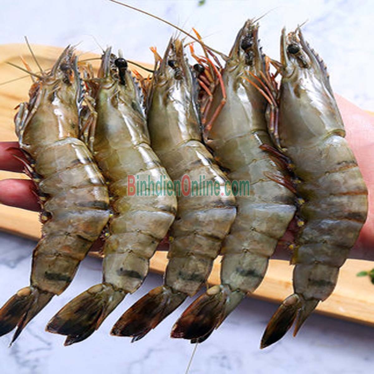 Tôm sú nguyên con tươi sống, nuôi an toàn VietGAP 15-20 con/kg Xuất xứ Bến Tre