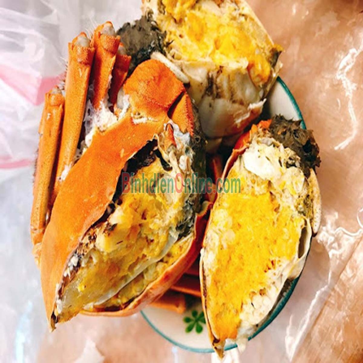 Cua gạch sống vừa đánh bắt 560-650 gr/con Xuất xứ Bạc Liêu