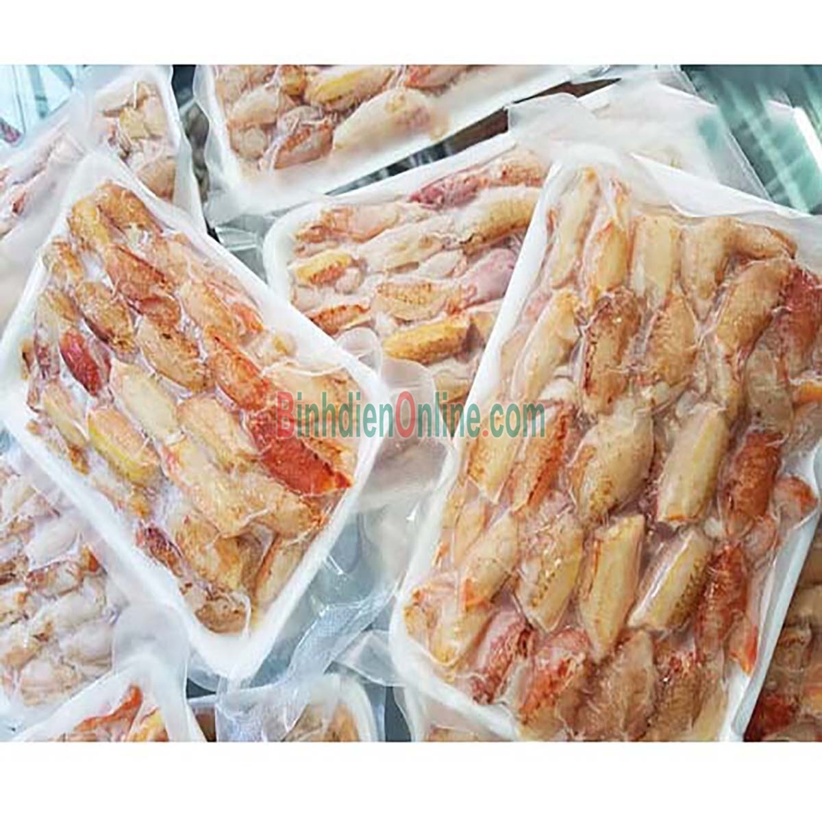 Thịt càng ghẹ đông lạnh an toàn Khay 250gr Xuất xứ Kiên Giang