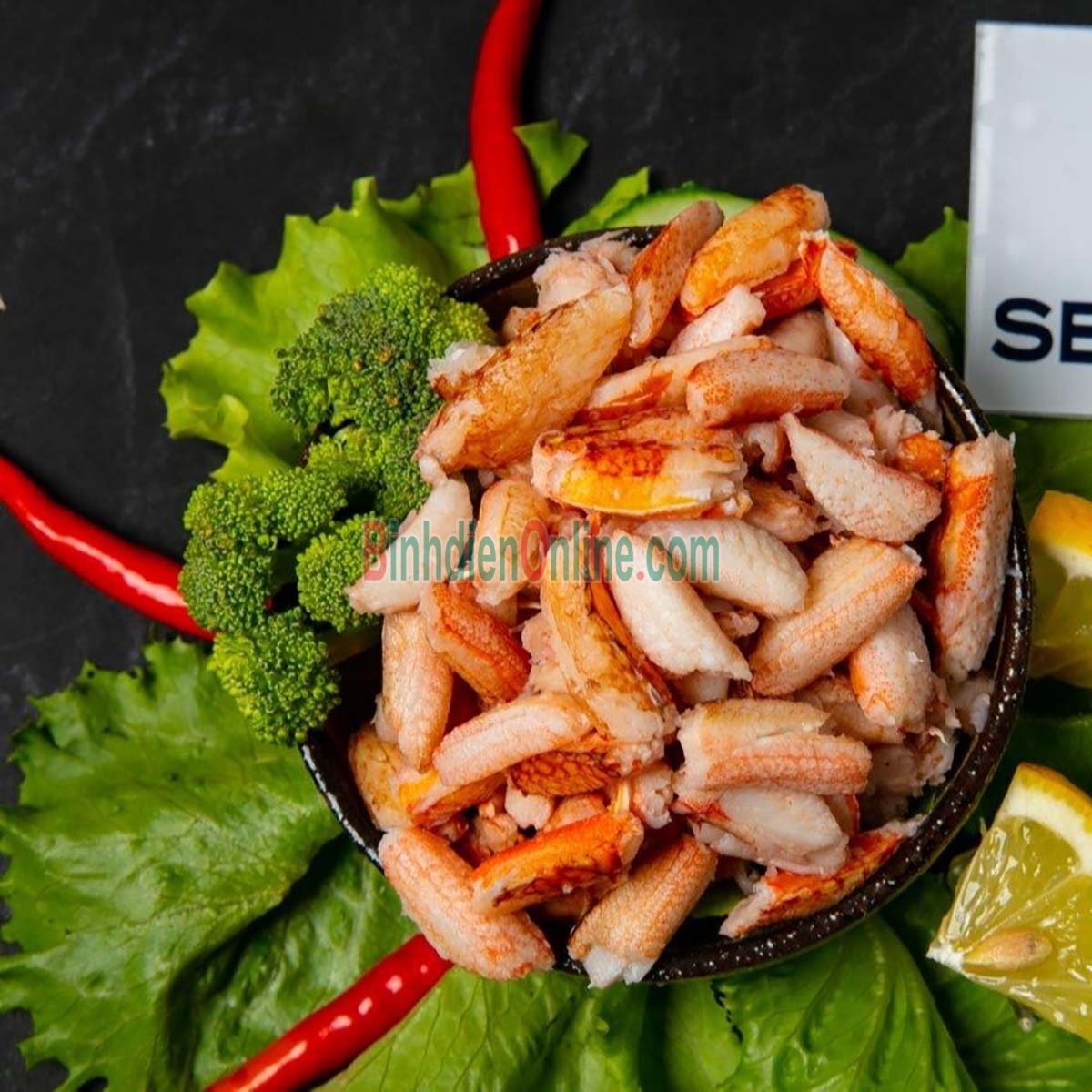 Thịt càng ghẹ đông lạnh loại 1 Khay 250gr Xuất xứ Kiên Giang