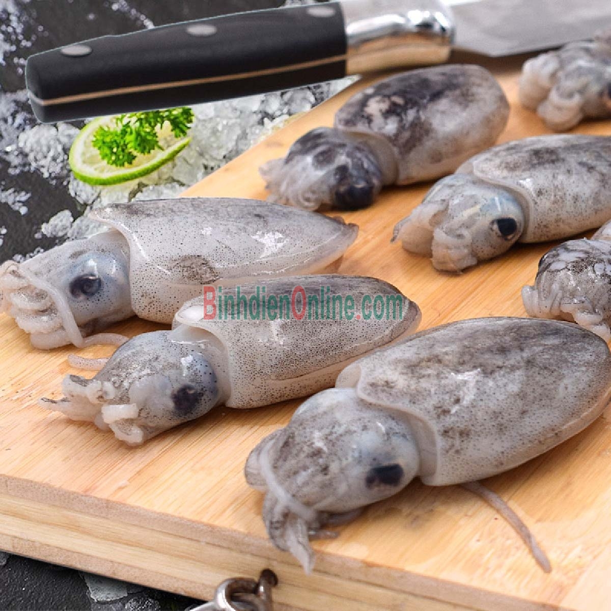 Mực nang đông lạnh chưa lột da loại 1 10-15 con/kg Xuất xứ Vũng Tàu