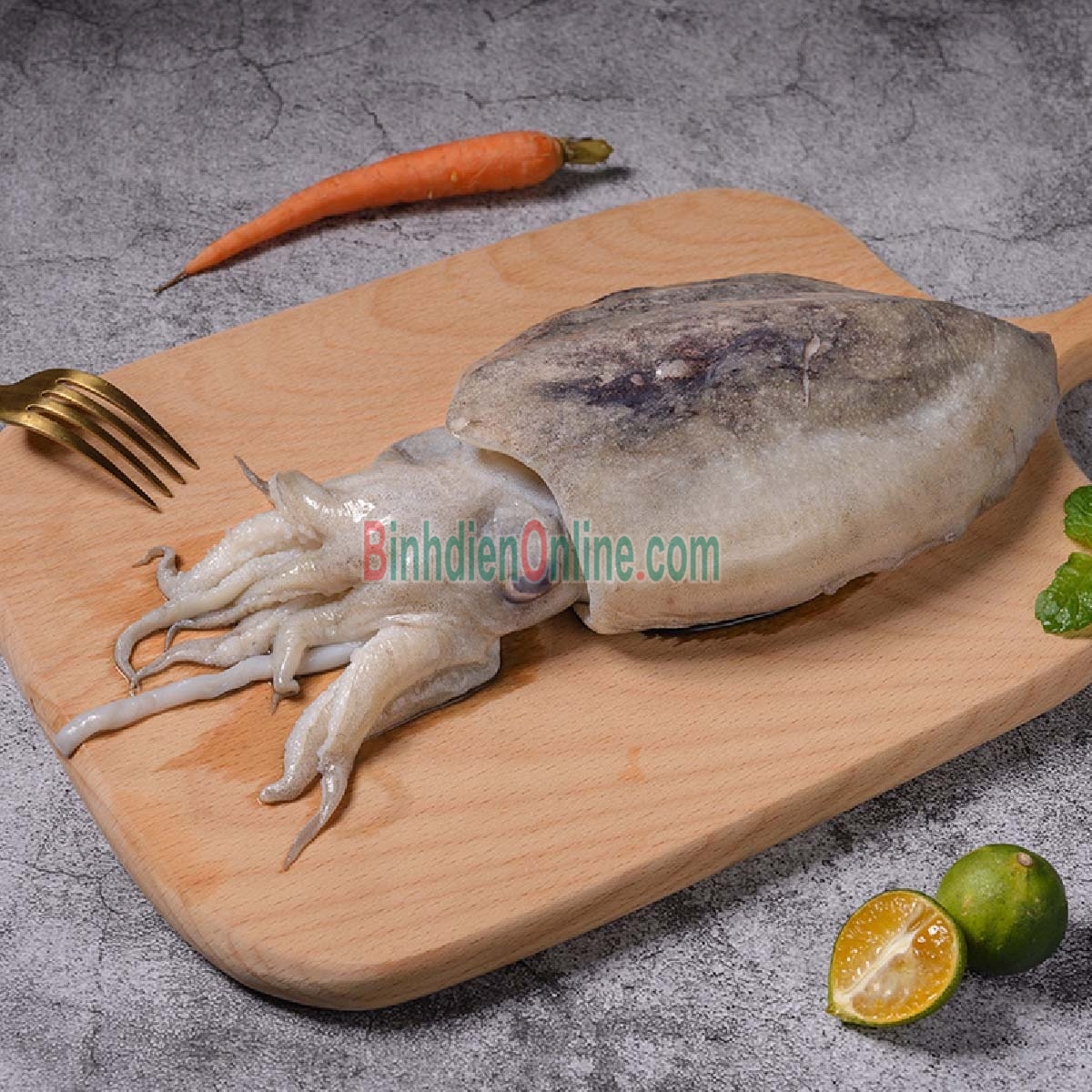Mực nang đông lạnh còn da giá tốt 8-10 con/kg Xuất xứ Vũng Tàu