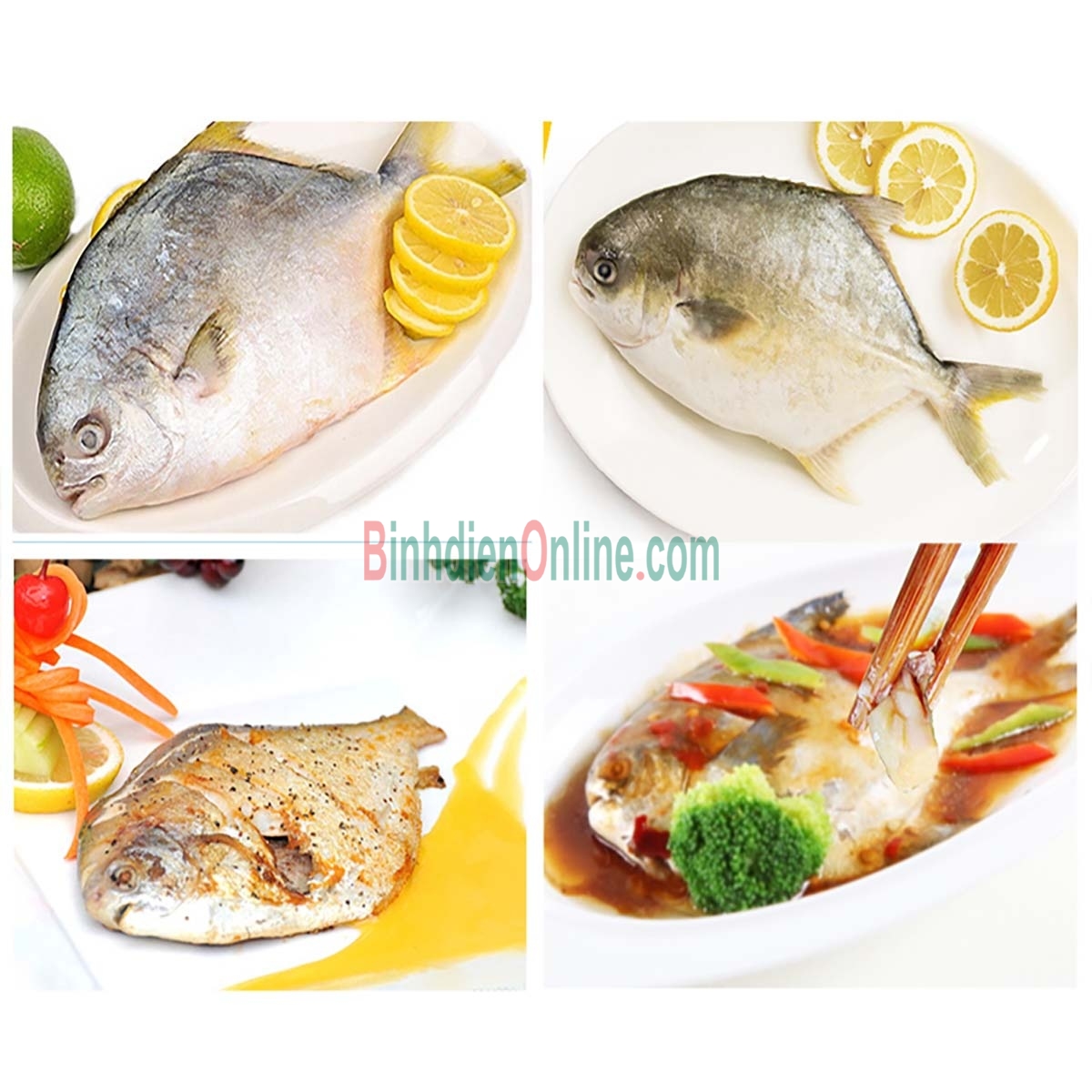 Cá chim trắng đã làm sạch, tươi rói thơm ngon 0,7-1 kg/con Xuất xứ Kiên Giang