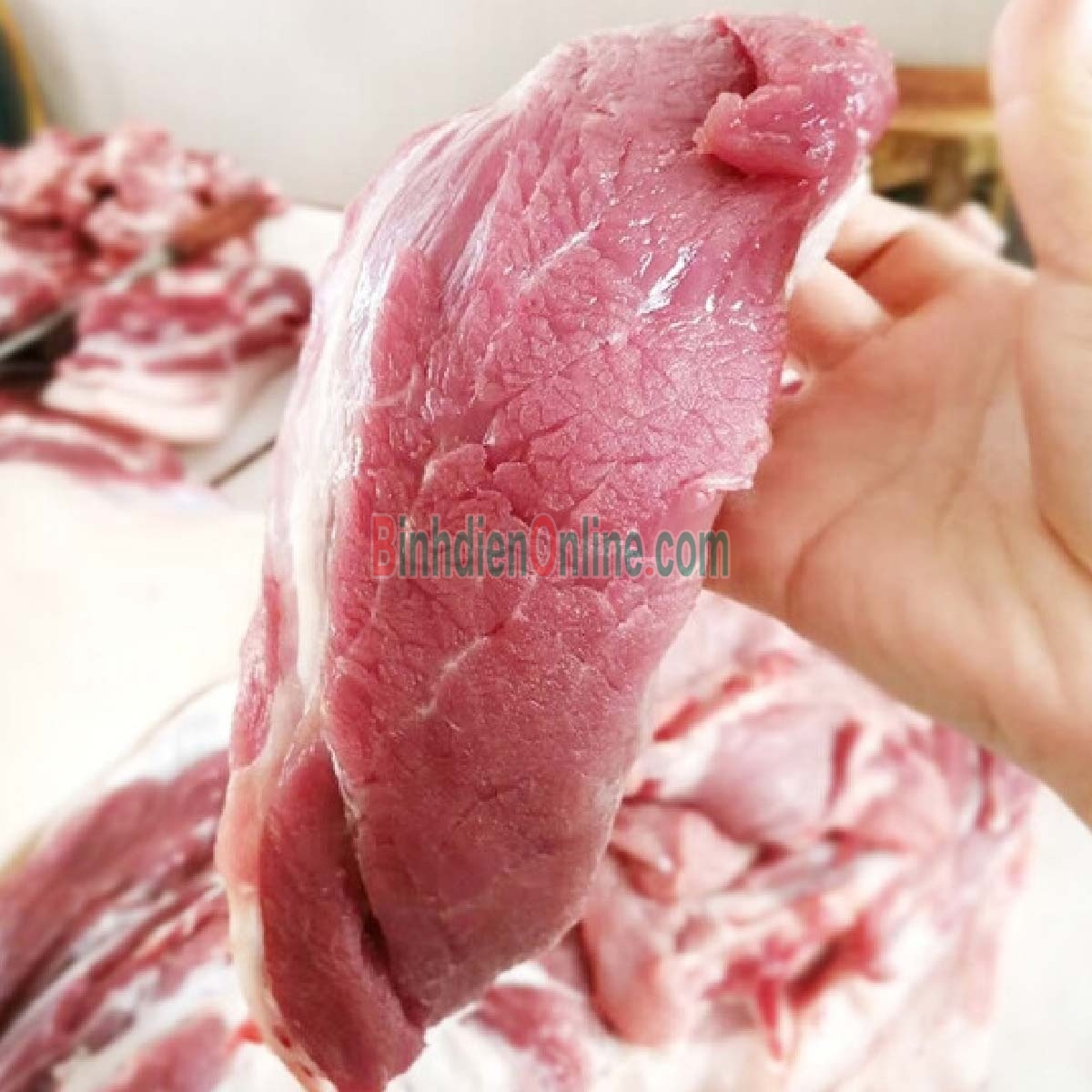 Nạc vai heo tươi ngon, giá tốt Bán theo kg Xuất xứ Bình Dương